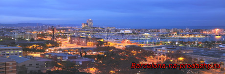 фотография ночная Барселона